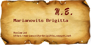 Marianovits Brigitta névjegykártya