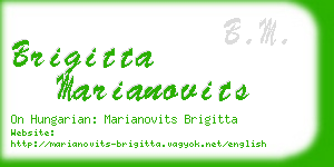 brigitta marianovits business card